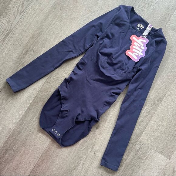 Yitty Nearly Naked Shaping Longsleeve Bodysuit NEW Women’s XS Small Blue - Picture 3 of 10